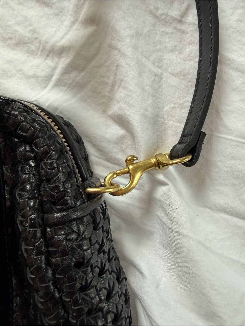 Black Woven Crossbody Bag - Clare V - Picture 6 of 8